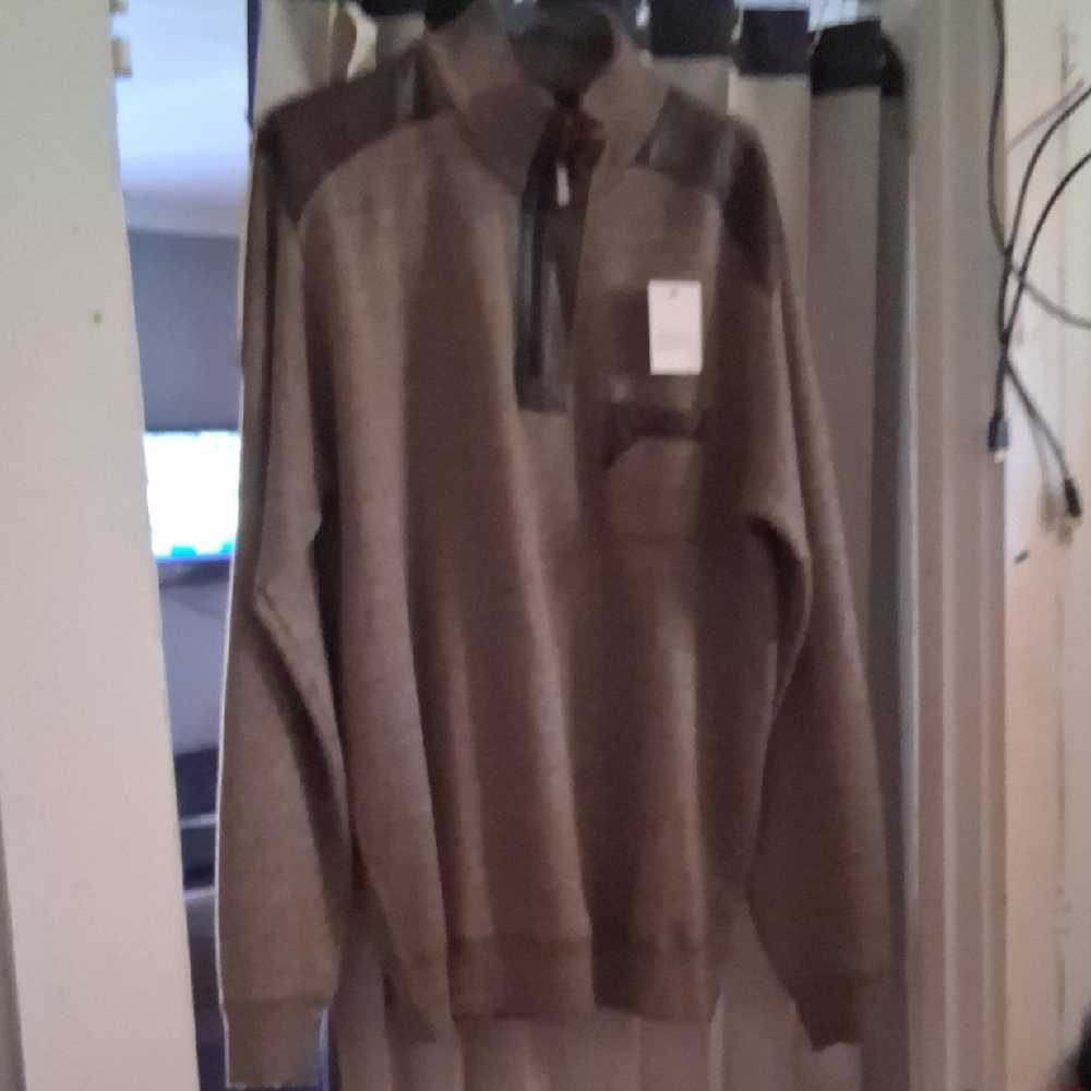 Men's Brown Zip-Up Sweater